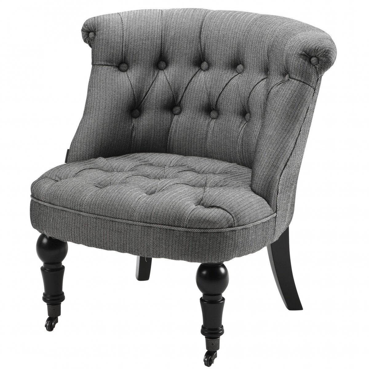 Кресло Eichholtz Chair Camden Herringbone black & white