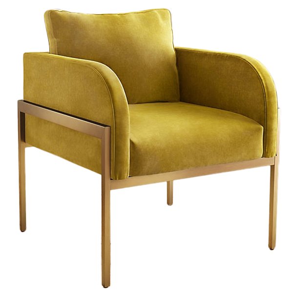 Кресло Velvet Ardmore Chair yellow