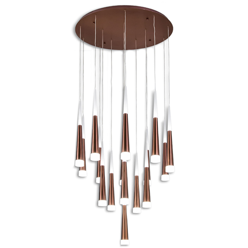 Люстра Vibia Slim Jordi Vilardell CopperCascade 16 designed by Jordi Vilardell