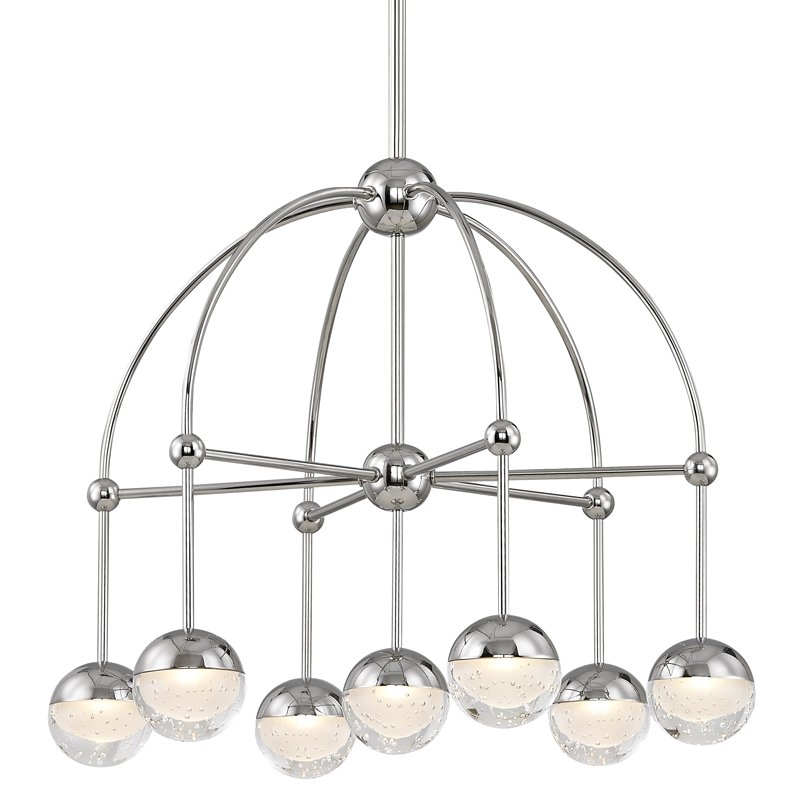 Люстра Hudson Valley 1227-PN Boca Led Chandelier In Polished Nickel