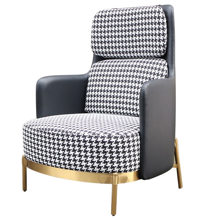 Кресло Pied de poule Gray high Armchair