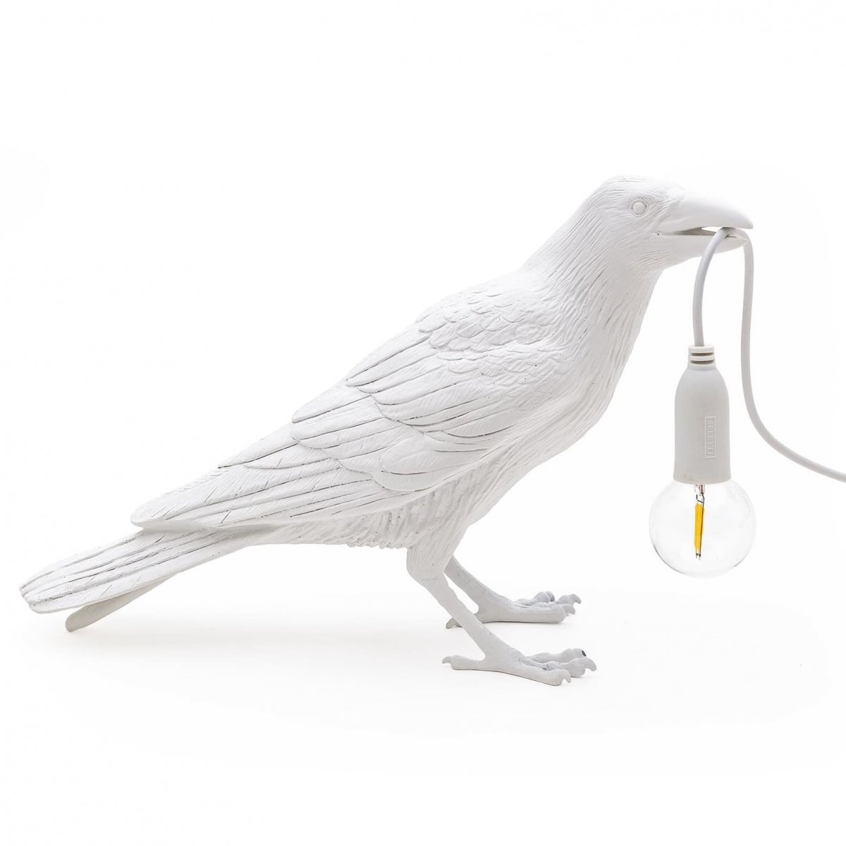 Настольная лампа Seletti Bird Lamp White Waiting  designed by Marcantonio Raimondi Malerba
