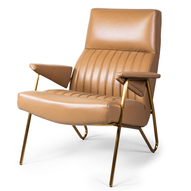 Кресло Solonar light brown leather