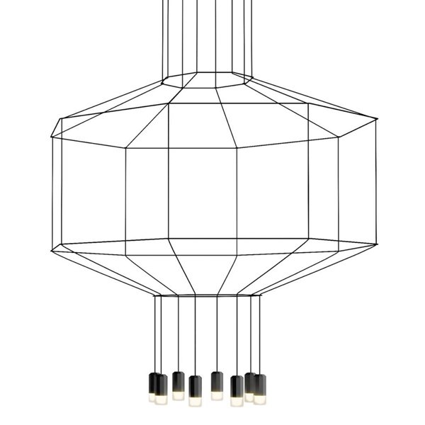 Vibia Wireflow 0299 Octagonal Square Pendan Light