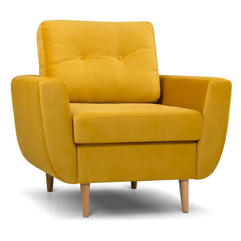 Кресло Dublin Armchair желтый велюр