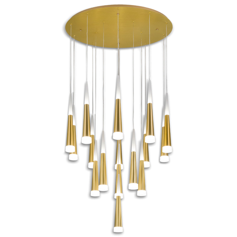 Люстра Vibia Slim Jordi Vilardell Gold Cascade 16 designed by Jordi Vilardell