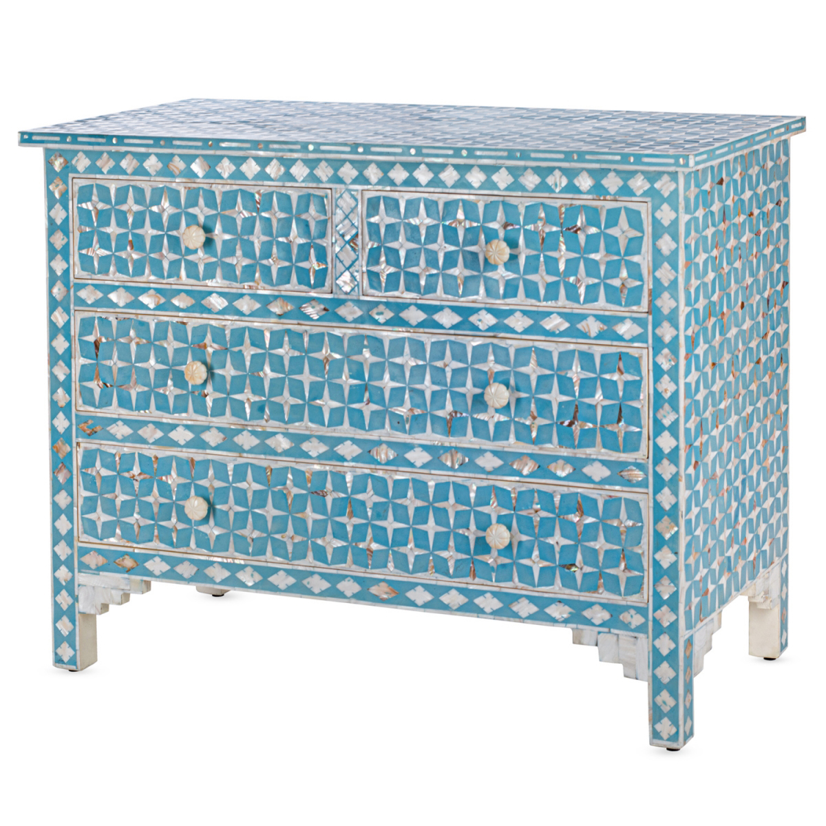 Комод отделка перламутр MOTHER OF PEARL CHEST OF 4 DRAWER