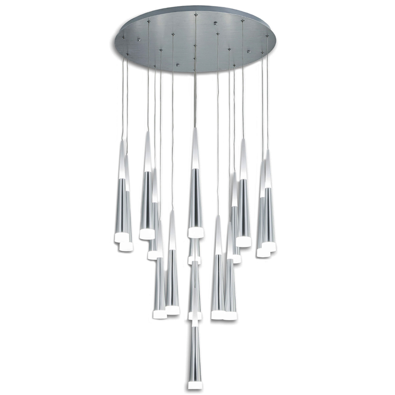 Люстра Vibia Slim Jordi Vilardell Silver Cascade 16 designed by Jordi Vilardell