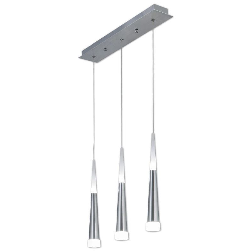 Люстра Vibia Slim Jordi Vilardell Silver 3 подвеса designed by Jordi Vilardell