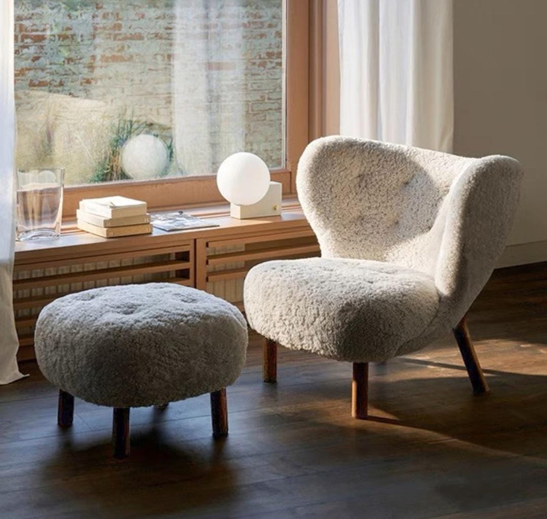 Дизайнерское кресло Little Petra  натуральная овчина