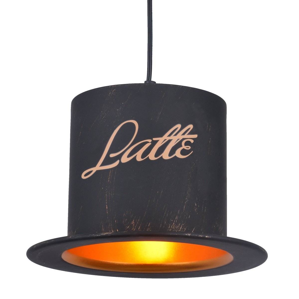 Подвесной светильник Pendant Lamp vintage Banker Bowler Hat LATTE I