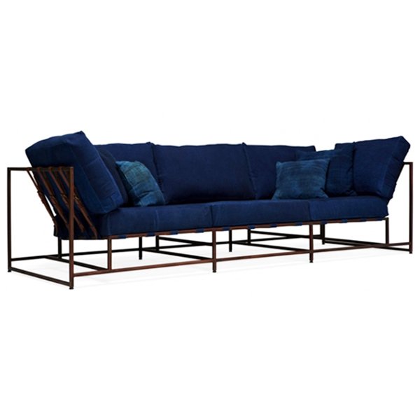 Диван Kenn X Miller sofa Indigo and copper denim designed by Stephen Kenn and Simon Miller