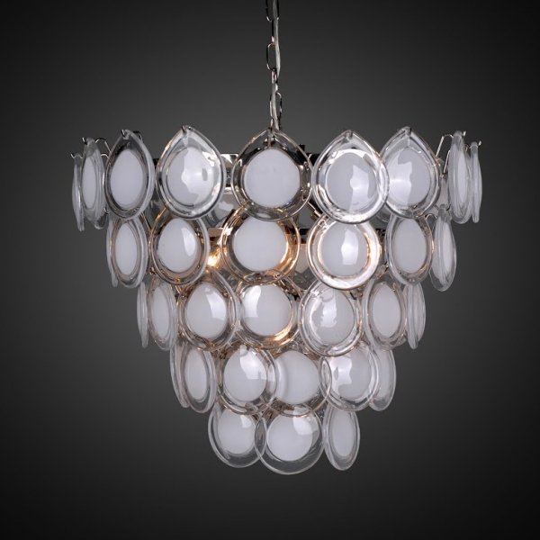 Люстра Vistosi glass disc chandelier 		  in 1960