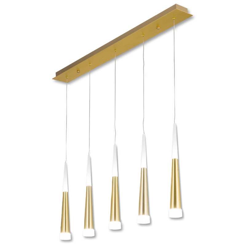 Люстра Vibia Slim Jordi Vilardell Gold 5 подвесов designed by Jordi Vilardell