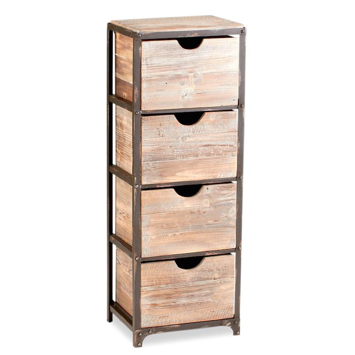 Комод Industrial Metal Rust Tall Storage Shelf