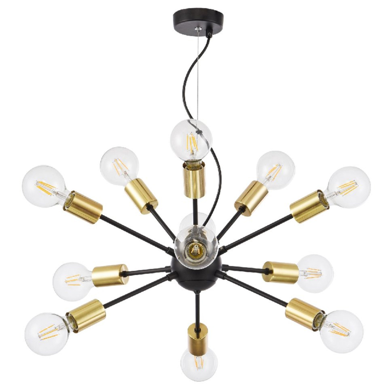 Люстра Sputnik 12 Black and Gold