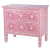 Комод розовый отделка кость BONE INLAY CHEST OF 2 DRAWER