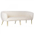 Софа Souffle Settee Leather ivory leather designed by Kelly Wearstler