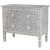 Комод серый отделка кость BONE INLAY CHEST OF 2 DRAWER