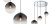Люстра Ball Sunrise Pendant lamp smok 5 плафона designed by Tom Dixon